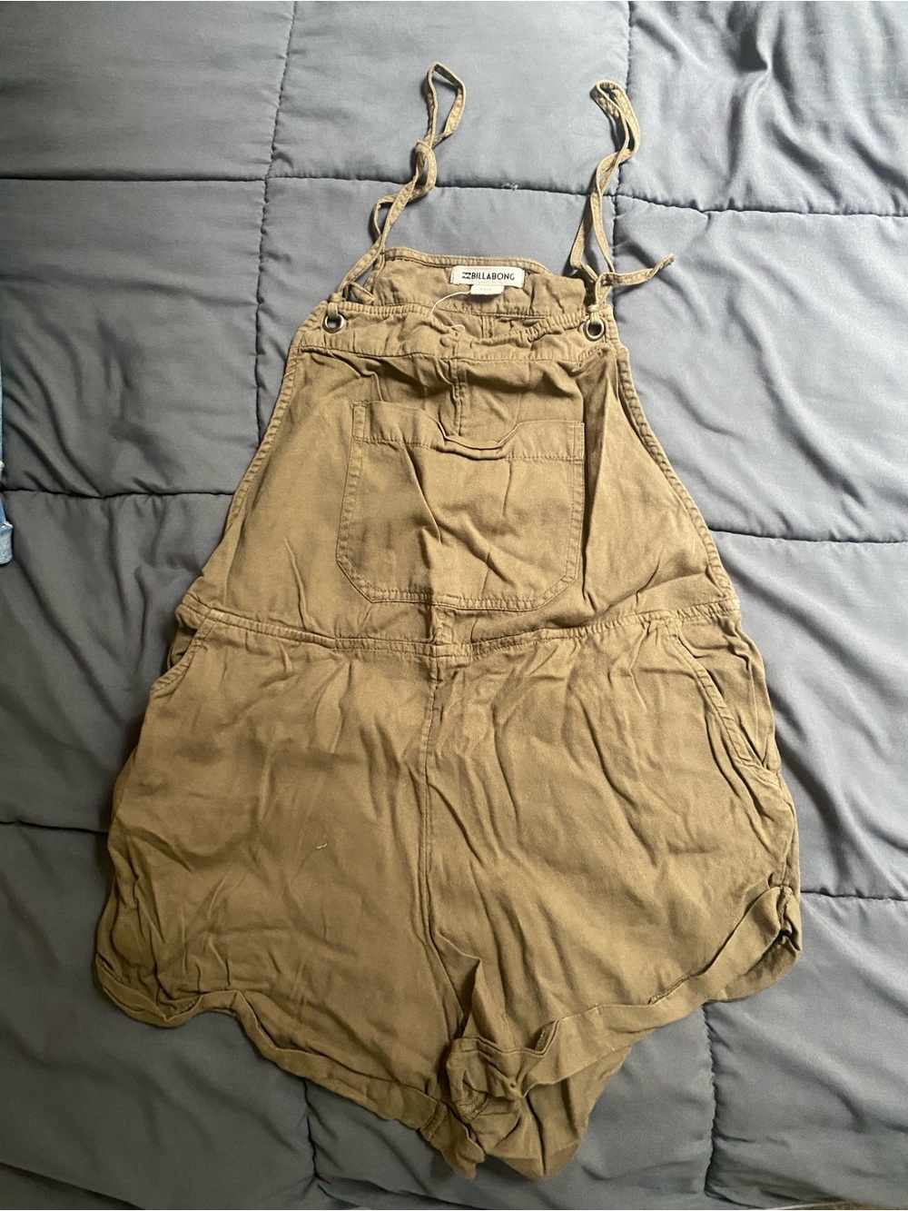 Billabong Olive Green Women's Short Overalls